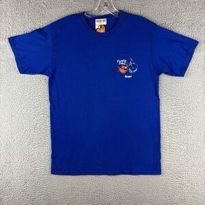 Piranha Joe Antigua Shirt Men’s Size Medium Blue Bicycle Short Sleeve